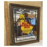 Mount Gay rum bar mirror approx 19"x23"