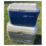 2 coolers - Coleman & Igloo - igloo missing