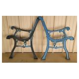 Iron Park bench ends