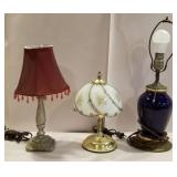 3 lamps - one is a touch lamp