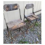 2 industrial stools