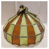 Stained glass hanging lamp
