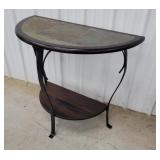Half round hall table 36"18"31"