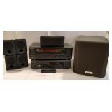 Kenwood surround sound, with speakers, pioneer