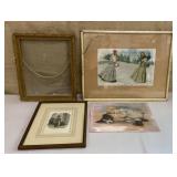 Victorian era/style art & guilded frame
