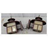 Slag glass porch lights