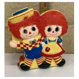 Raggedy Ann & Andy battery operated talking coin