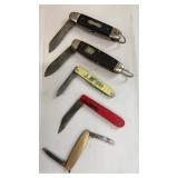 5 jack knives including NY Worlds Fair 1939