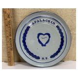Apalachin N.Y. 10.5" stoneware dish - signed