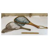 2 fishing nets - handle needs repair on 1