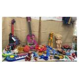 Box of toys, action figures etc