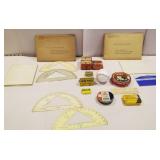 Advertising tins, maps, Lockheed Martin baseball,