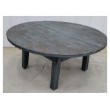 Old blue round coffee table 38"17"