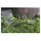 Pair of metal patio chairs - just need a fresh
