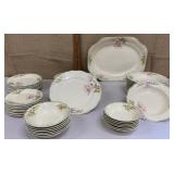 50+ pieces Steubenville antique ivory plates,