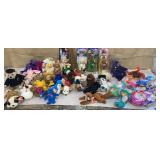 Box of TY beanie babies/McDonalds stuffed animals