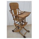 Fold down high chair