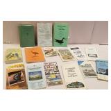 Books and maps of birds, wildflowers, etc