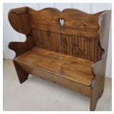 Pine lift seat bench 42"16"38"