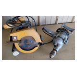 Circular saw and drill
