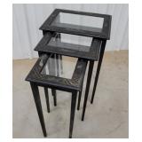 Nesting glass top tables