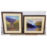 2 artist signed Marty Poole prints - clock tower