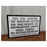 Us army sign 12x8"