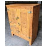 Antique Oak Alaska Newport ice box 32"16"41"