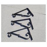 3 metal brackets