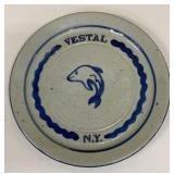 Vestal NY stoneware plate