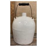 Stoneware jug w/ nail handle