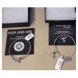 2 Alex and Ani bracelets - hummingbird and