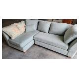 Sectional sofa with throw pillows