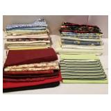 Box lot of mixed fabric , clean