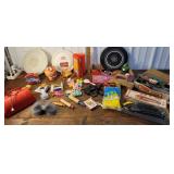 Interesting box misc toys - slinky, frisbees,