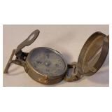 Old brass compass