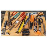 Pliers, screw drivers, pry bars