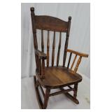 Press  carved back Childs rocker
