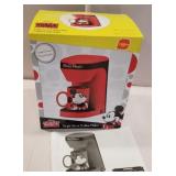 Mickey mouse single serve coffee maker new