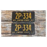 1957 NYS license plates