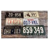 Vintage license plates - mostly out of state