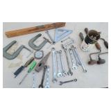 Wrenches, square, c clamps, etc