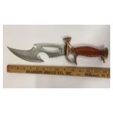 Fantasy knife w/ copper-toned handle