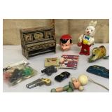 Box of vintage toys