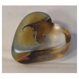 Signed Robert Held paperweight heart
