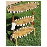 Mackenzie Childs bellhop table three tier 32x13x32