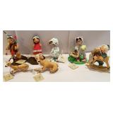 Annalee dolls - deer,fawn, mouse, Indian boy,girl,