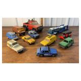 Box of toy cars & trucks