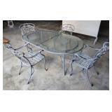 Cast aluminum 5 piece patio set