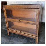 Stacking section oak barrister bookcase